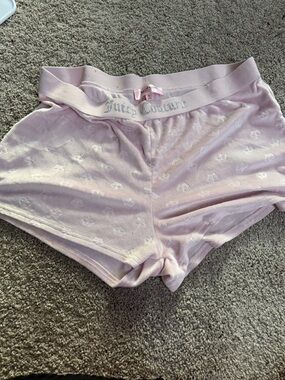 Juicy Couture Light Pink Logo-Trim Sleep Shorts